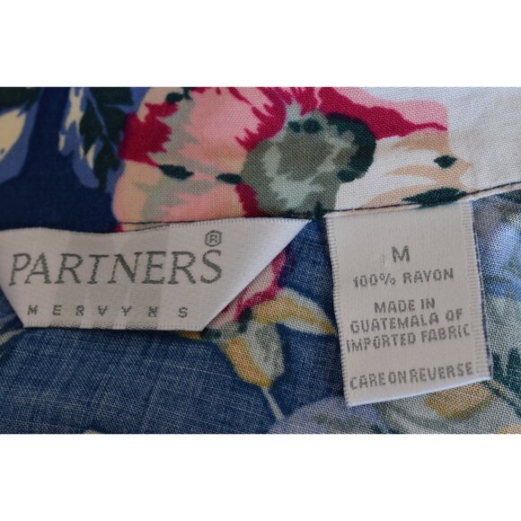 Vintage 90s Floral Rayon‎ Blouse | size M - Picture 8 of 10